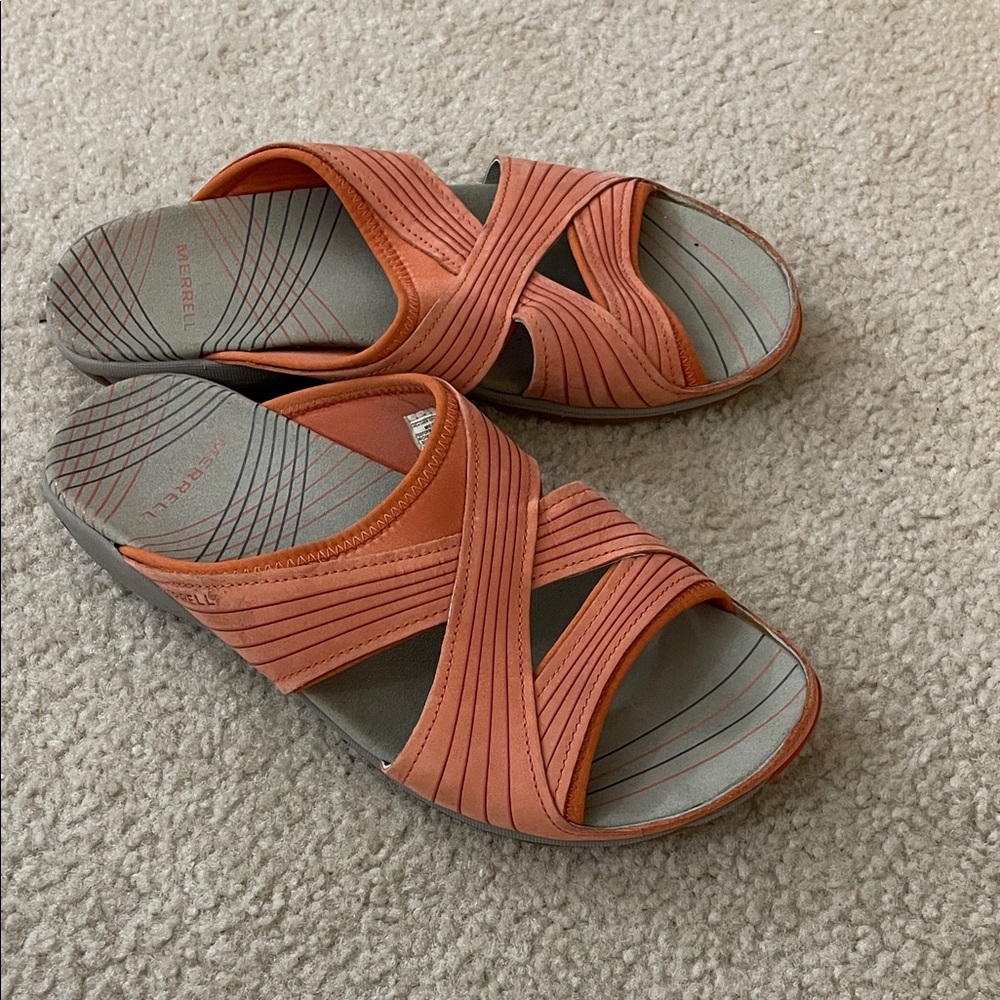 Vintage Merrell Heather Copper Glaze Sandals, Size 7